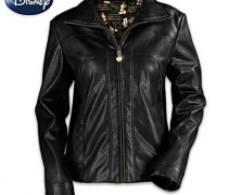 Mickey Mouse Black Faux Leather Jacket