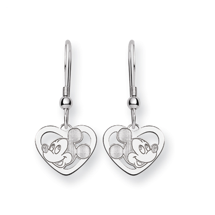 Mouse Earrings For Women - Sterling Silver Plated Gold Open Hoop Earrings With Sparkling CZ
