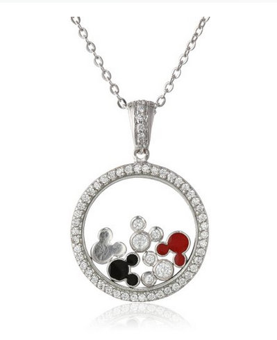 Disney Mickey Mouse Cubic Zirconia Chain Pendant Necklace