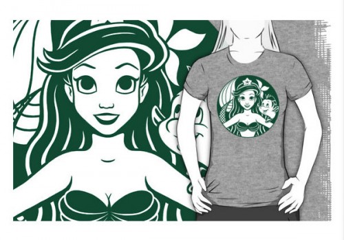 Disney Little Mermaid Ariel and Flounder T-Shirt