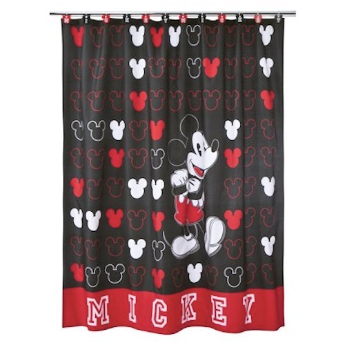 Mickey Mouse Fabric Shower Curtain Mickey Mouse Linen