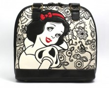 Snow White Flocked Floral Handbag
