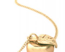 Snow White Gold Apple Necklace