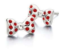 Minnie Mouse Chamilia Silver Bow Earrings