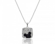 Mickey Mouse Icon Square Necklace