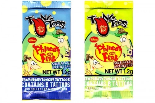 Phineas and Ferb Tongue Tattoos | Mickey Fix