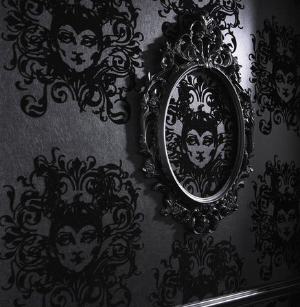 Maleficent Flocked Wallpaper