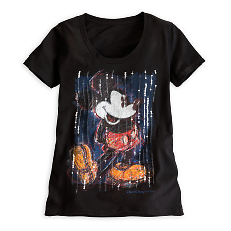 Sequined Mickey Mouse Tee for Women | Mickey Fix