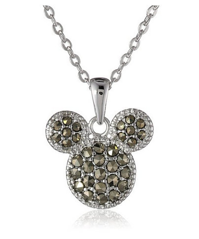 Disney Mickey Mouse Marcasite Pendant Necklace