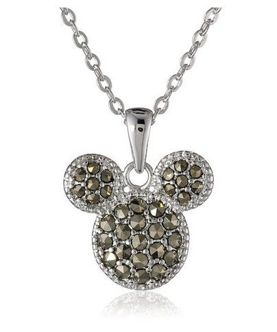 Disney Iconic Mickey Mouse Necklace in Sterling Silver