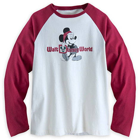 Walt Disney World Santa Mickey Raglan Tee