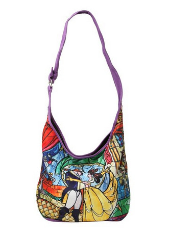 Disney Beauty And The Beast Stained Glass Hobo Bag