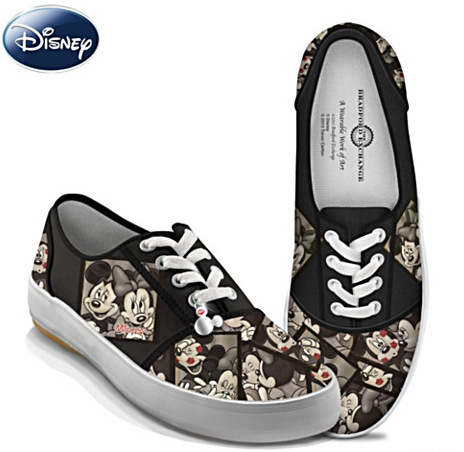 Disney Mickey And Minnie Womens Canvas Shoes