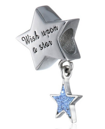 Disney Stainless Steel Wish Upon a Star Star Bead Charm