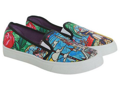 Beauty and the Beast Slip On Sneakers
