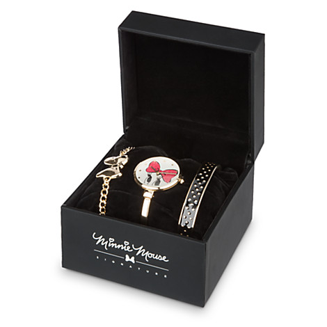 Minnie Mouse Signature Watch and Bracelet Set