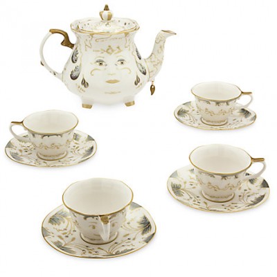 beauty and the beast ceramic tea set