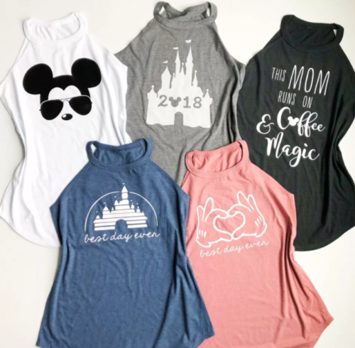 Disney High Neck Tank Tops